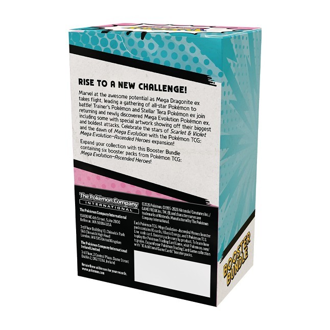 Pokémon TCG: Mega Evolution-Ascended Heroes Booster Bundle (6 Packs)