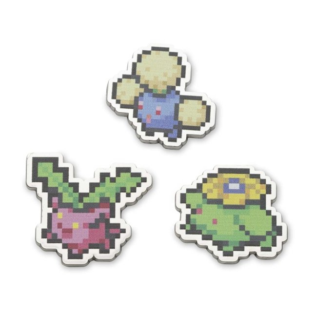 Hoppip, Skiploom & Jumpluff Pokémon Pixel Pins (3-Pack)